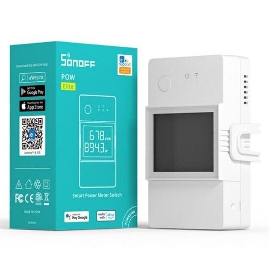 Modułowy | inteligentny | cyfrowy licznik energii elektrycznej | 16A | 100-240V | DIN | Wi-Fi | SONOFF | POW Elite | POWR316D 3 Modułowy | inteligentny | cyfrowy licznik energii elektrycznej | 16A | 100-240V | DIN | Wi-Fi | SONOFF | POW Elite | POWR316D 3