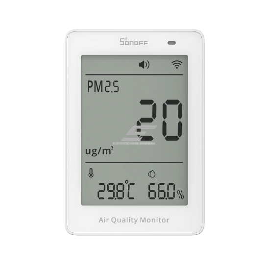 Smart indoor air quality monitor Sonoff AirGuard SAWF-07P with monitoring function | PM2.5 / PM10 / temperature, relative humidity measurement | Wi-Fi | Apple Home / Google Home / Alexa