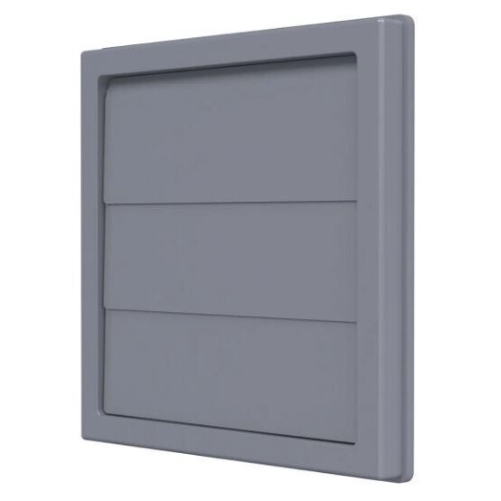 Ventilācijas režģis ar gravitācijas vārstiem | 410x410mm | ar atloku D355 | ārējais | pelēks | 4141S35VG