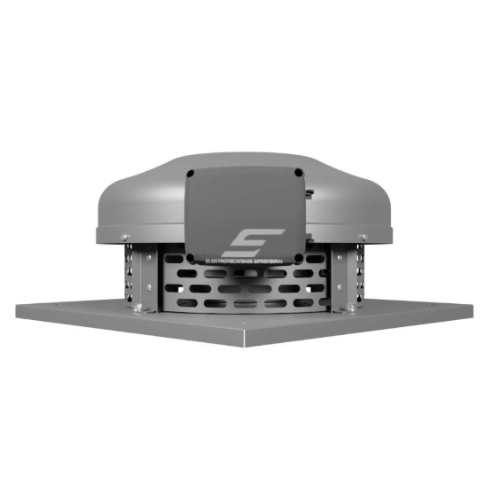 Centrbēdzes jumta ventilators | ventilācijas sistēmām | 179x370x370mm | IP54 | pelēks | cinkots tērauds | ISV192 2