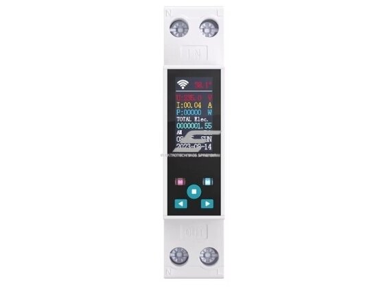 Išmanus automatinis jungiklis | valdomas nuotoliu Tuya WiFi | | LCD ekranas | 1P+N | 50A | 230V | IP20 | Tangou