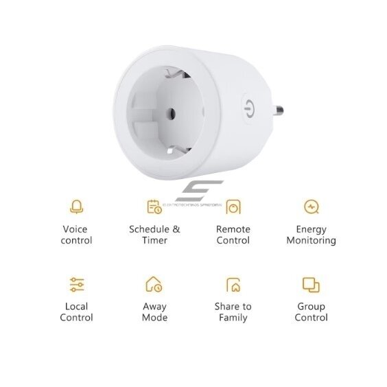 Умная | Беспроводная электрическая розетка | 10A | 230V | Белая | Wi-Fi | Bluetooth | CE1P IMOU 2