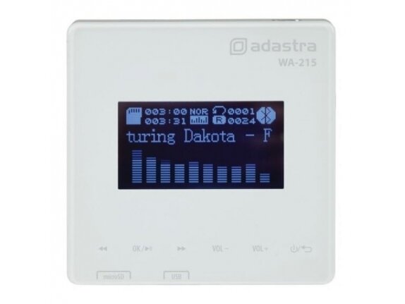 Lubinės garso kolonėlės su sieniniu stiprintuvu ir grotuvu | Bluetooth | 2x15W | 2x165mm | balta | Adastra | WA-215-SET 3 Lubinės garso kolonėlės su sieniniu stiprintuvu ir grotuvu | Bluetooth | 2x15W | 2x165mm | balta | Adastra | WA-215-SET 3
