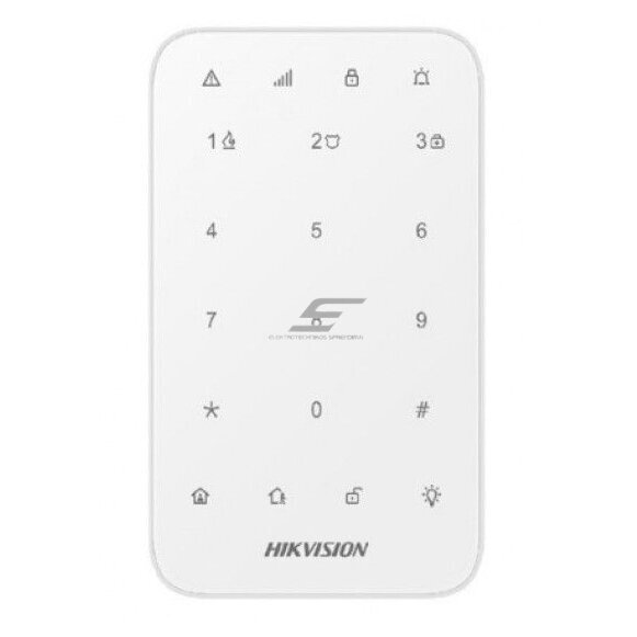 Viedā | Bezvadu tastatūra | drošības sistēmu vadībai | Balta | Hikvision DS-PK1-E-WE AX PRO Viedā | Bezvadu tastatūra | drošības sistēmu vadībai | Balta | Hikvision DS-PK1-E-WE AX PRO