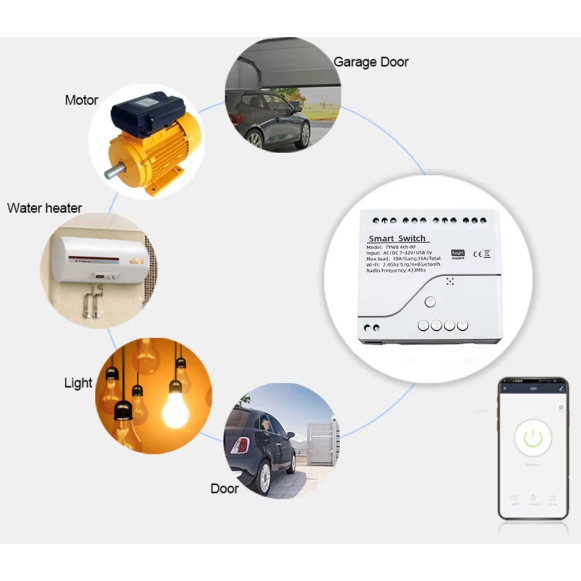 Smart Wi-Fi | RF module | controller | 4 channels | 2200W | 10A | 85-250VAC | TUYA 3 Smart Wi-Fi | RF module | controller | 4 channels | 2200W | 10A | 85-250VAC | TUYA 3