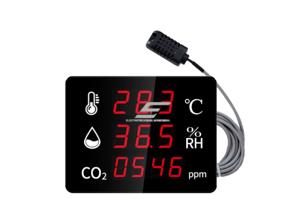 Skaitmeninis CO2 | temperatūros | drėgmės | oro kokybės matuoklis | jutiklis | 400-6000PPM | -40...+80°C | 0...99,9%RH | juodas Skaitmeninis CO2 | temperatūros | drėgmės | oro kokybės matuoklis | jutiklis | 400-6000PPM | -40...+80°C | 0...99,9%RH | juodas