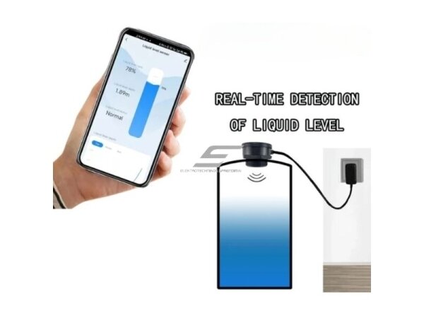 Išmanus bekontaktis skysčių lygio jutiklis | 10cm-2,9m | 90-250V | RF433MHz | Tuya | Wi-Fi | IP67 3