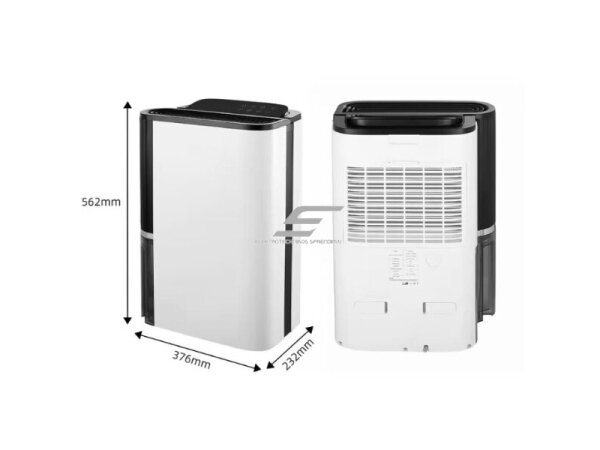 Buitinis oro sausintuvas | valytuvas | drėgmės surinkėjas su jonizatoriumi | 245W | 230V | 23l/24h | 190m³/h | 562x376x232mm | baltas 4