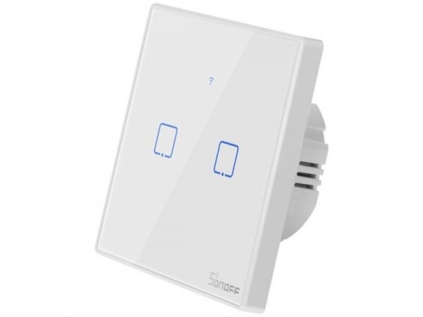 Išmanus | nuotolinis liečiamas sieninis jungiklis | 2 kanalų | 480W | 230VAC | baltas | Wi-Fi | SONOFF | T2EU2C-TX | 6920075727517 Išmanus | nuotolinis liečiamas sieninis jungiklis | 2 kanalų | 480W | 230VAC | baltas | Wi-Fi | SONOFF | T2EU2C-TX | 6920075727517