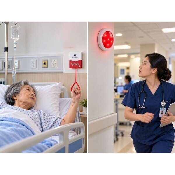 Smart | Wireless | SOS Emergency Call System | for Disabled | Button and signal receiver | 433.92MHz | red | IP55 5 Smart | Wireless | SOS Emergency Call System | for Disabled | Button and signal receiver | 433.92MHz | red | IP55 5