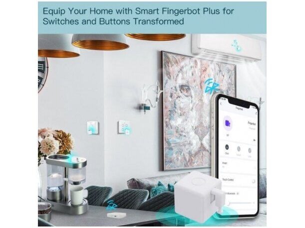 Išmanus | belaidis jungiklis | namų robotas | FINGERBOT | Bluetooth | Smart Life | TUYA | MOES 3