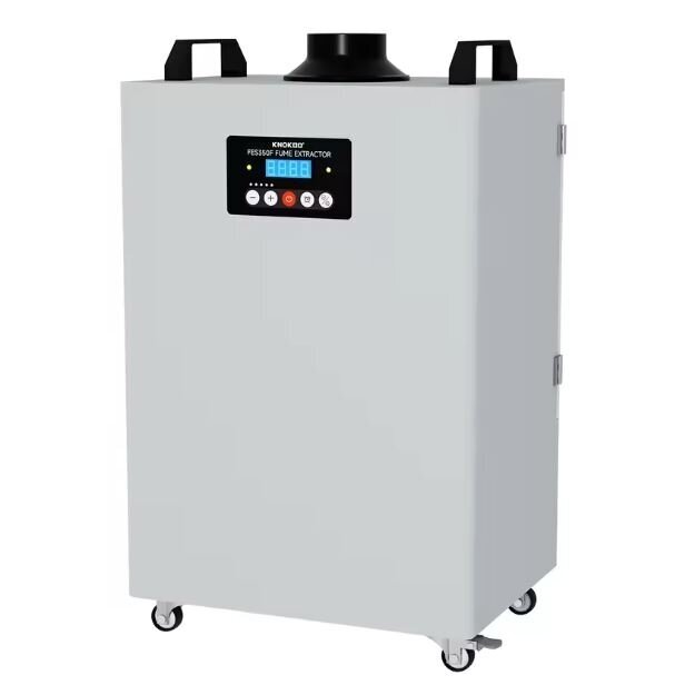 Tööstuslik suitsueemaldi | suitsu eemaldamise seade laserseadmetele | 350W | 230V | 430m³/h | 610x400x310mm | HEPA H13 | kaugjuhtimine | valge