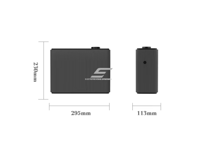 Išmanus aromato difuzorius | 15 W | 1000 ml | 3000–4000 m³ | 12 V DC | Wi-Fi ir Bluetooth | HVAC jungtis | sieninis arba pastatomas | 295×113×230 mm | juodas | ES-OV-10B 2