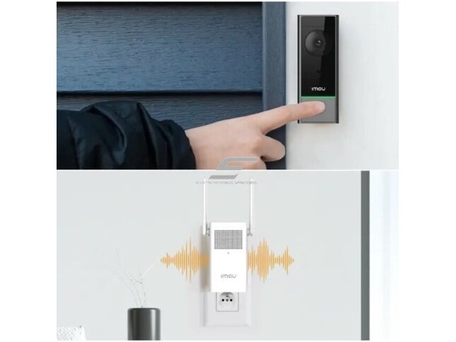 Išmanus | belaidis durų skambutis su kamera 5MP | IP65 | Wi-Fi | DB60-kit IMOU 2