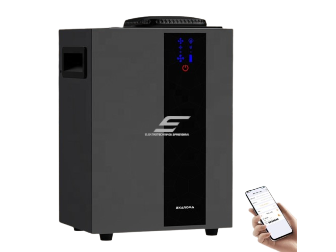 Išmanus aromato difuzorius | 13 W | 800 ml | iki 4000 m³ | 12 V DC | Wi-Fi ir Bluetooth | HVAC jungtis | 285×200×140 mm | juodas | ES-A1000 Išmanus aromato difuzorius | 13 W | 800 ml | iki 4000 m³ | 12 V DC | Wi-Fi ir Bluetooth | HVAC jungtis | 285×200×140 mm | juodas | ES-A1000