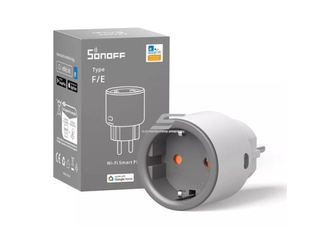 Išmani Wi-Fi rozetė | kištukinis lizdas | 4000W | 16A | 230V | su elektros energijos apsakaita | IP44 | baltas/pilkas | SONOFF | S60-TPF | 6920075740455