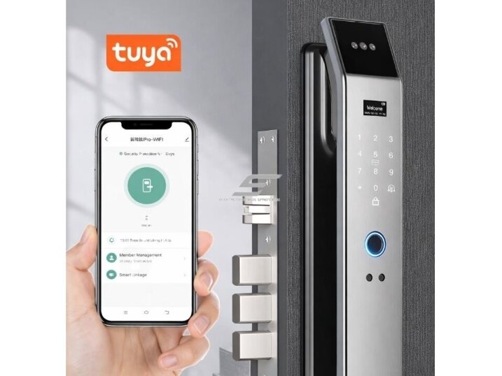 Išmani durų spyna 6-in-1 | 3D veido atpažinimas | pirštų antspaudas | IC kortelė | PIN | kamera ir interkomas | Wi-Fi Tuya | 6068/7068 | 428×73×35 mm | sidabrinė | ES-XF14S 3 Išmani durų spyna 6-in-1 | 3D veido atpažinimas | pirštų antspaudas | IC kortelė | PIN | kamera ir interkomas | Wi-Fi Tuya | 6068/7068 | 428×73×35 mm | sidabrinė | ES-XF14S 3