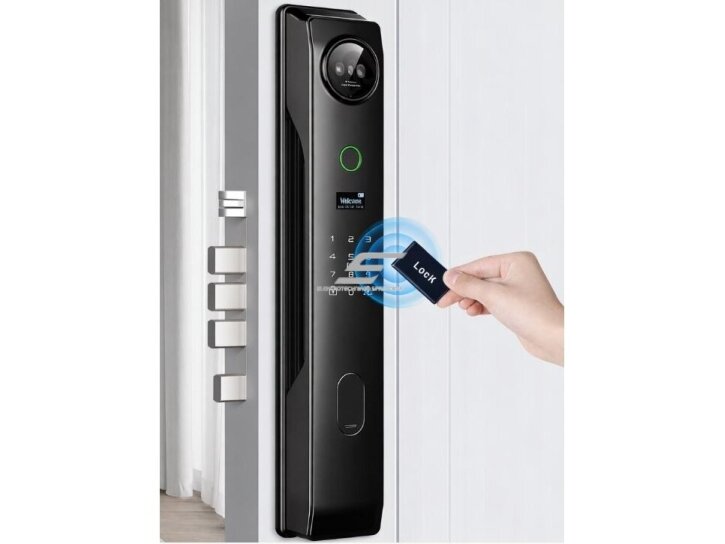 Išmani durų spyna su veido atpažinimu | pirštų antspaudų | IC kortelių skaitytuvu | 418x74x29mm | pilka | TUYA | Wi-Fi 2 Išmani durų spyna su veido atpažinimu | pirštų antspaudų | IC kortelių skaitytuvu | 418x74x29mm | pilka | TUYA | Wi-Fi 2