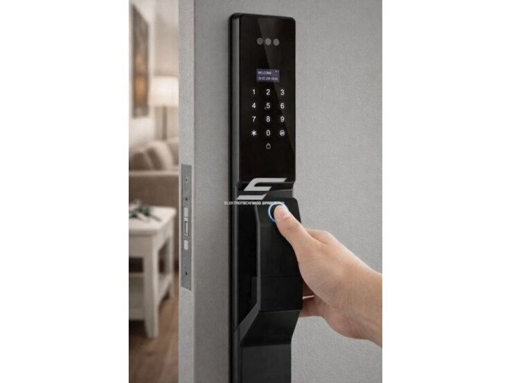Išmani durų spyna su veido ir delno atpažinimu | pirštų antspaudų | IC kortelių skaitytuvu | 425x75x30mm | juoda | TUYA | Wi-Fi | IP66 2 Išmani durų spyna su veido ir delno atpažinimu | pirštų antspaudų | IC kortelių skaitytuvu | 425x75x30mm | juoda | TUYA | Wi-Fi | IP66 2