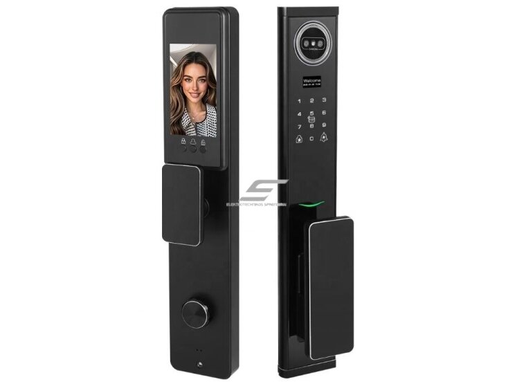 Išmani durų spyna su veido ir delno atpažinimu | pirštų antspaudų | IC kortelių skaitytuvu | 410x77x37mm | juoda | TUYA | Wi-Fi Išmani durų spyna su veido ir delno atpažinimu | pirštų antspaudų | IC kortelių skaitytuvu | 410x77x37mm | juoda | TUYA | Wi-Fi