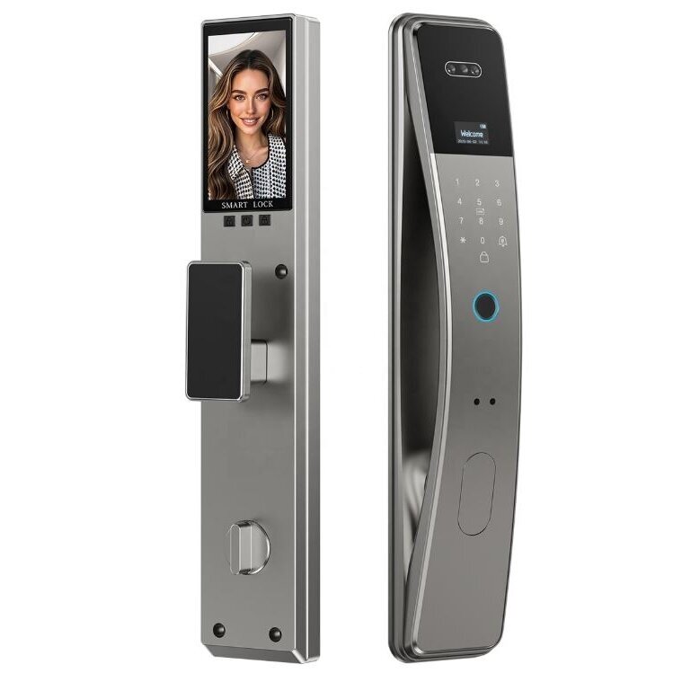 Smart door lock with facial recognition | fingerprint | IC card reader | 420x74x31mm | grey | TUYA | Wi-Fi Smart door lock with facial recognition | fingerprint | IC card reader | 420x74x31mm | grey | TUYA | Wi-Fi