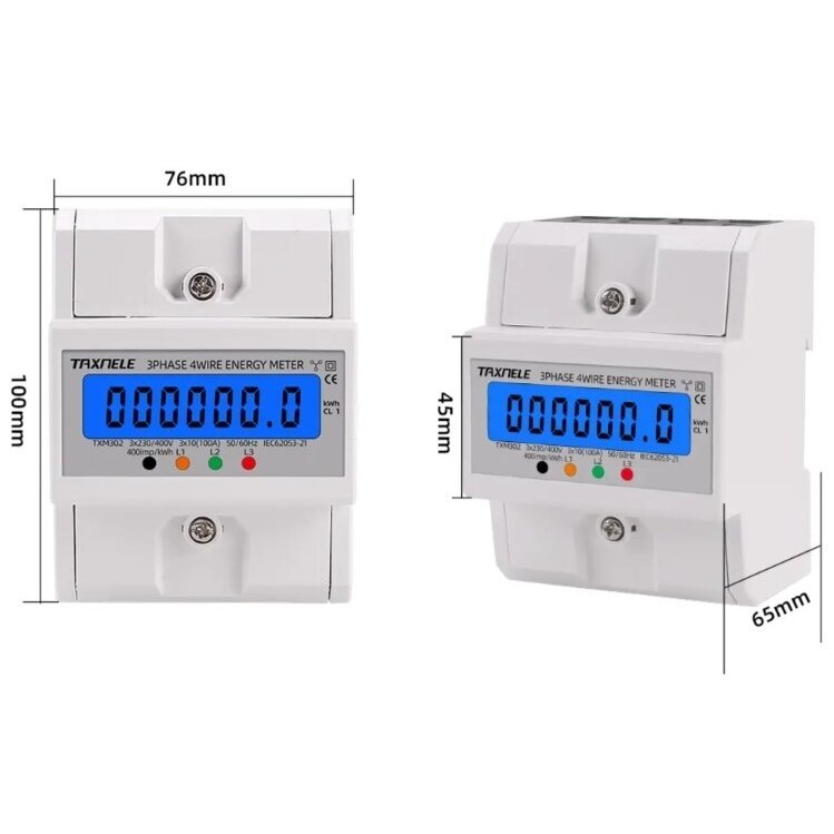 Modular three-phase energy meter | 100 A | 3×230/400 V AC | DIN | ESTXM302 1 Modular three-phase energy meter | 100 A | 3×230/400 V AC | DIN | ESTXM302 1
