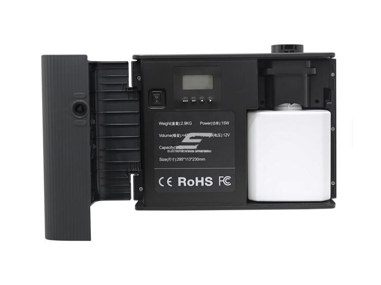 Bevandenis aromato difuzorius | 1000 ml | 3000–4000 m³ | 12 V DC | Wi-Fi | HVAC jungtis | sieninis | juodas | ES-TYL-AM-05B 2