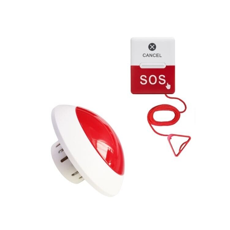 Smart | Wireless | SOS Emergency Call System | for Disabled | Button and signal receiver | 433.92MHz | red | IP55 Smart | Wireless | SOS Emergency Call System | for Disabled | Button and signal receiver | 433.92MHz | red | IP55