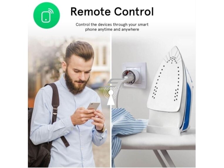 Išmani Wi-Fi rozetė | kištukinis lizdas | 1xSchuko | 3450W | 15A | su elektros energijos apskaita | IP20 | baltas | 4vnt. | NOUS-A1 | 5907772033098 3