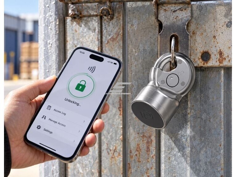 Išmani pakabinama spyna | su NFC programėlės atrakinimu | Φ55x96mm | IP65 4