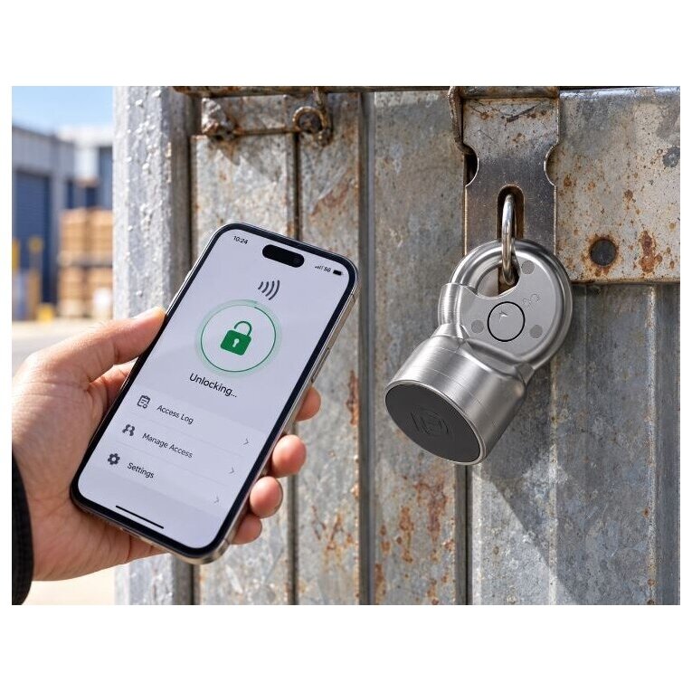 Умный навесной замок | разблокировка через NFC-приложение | Φ55x96мм | IP65 4