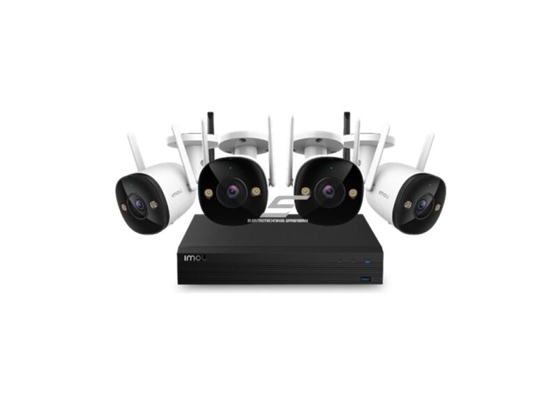 Išmanus | vaizdo stebėjimo IP kamerų komplektas | 4 Bullet kameros 2MP | 1TB NVR Pro įrašymo įrenginys | 4 kanalų | IP67 | Wi-Fi | KIT/NVR1104HS-W-S2/4-F22FE IMOU Išmanus | vaizdo stebėjimo IP kamerų komplektas | 4 Bullet kameros 2MP | 1TB NVR Pro įrašymo įrenginys | 4 kanalų | IP67 | Wi-Fi | KIT/NVR1104HS-W-S2/4-F22FE IMOU