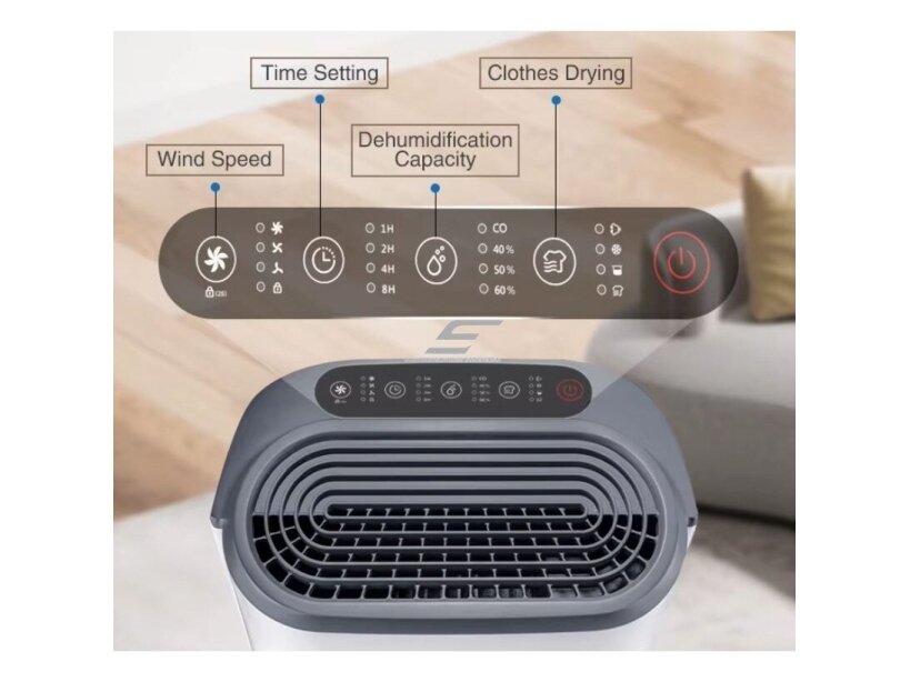 Buitinis oro sausintuvas | valytuvas | drėgmės surinkėjas | 215W | 230V | 16l/24h | 155m³/h | 548x360x242mm | baltas 3 Buitinis oro sausintuvas | valytuvas | drėgmės surinkėjas | 215W | 230V | 16l/24h | 155m³/h | 548x360x242mm | baltas 3