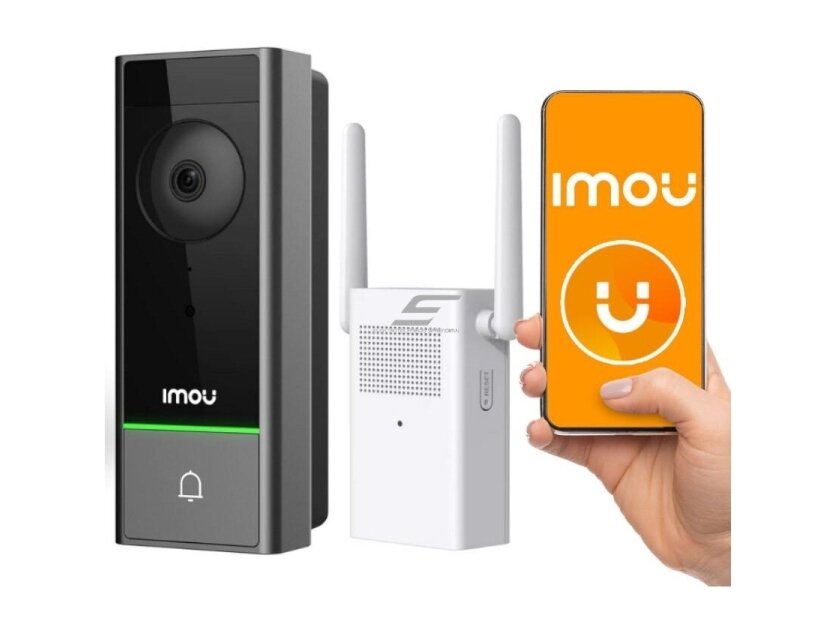 Išmanus | belaidis durų skambutis su kamera 5MP | IP65 | Wi-Fi | DB60-kit IMOU 3