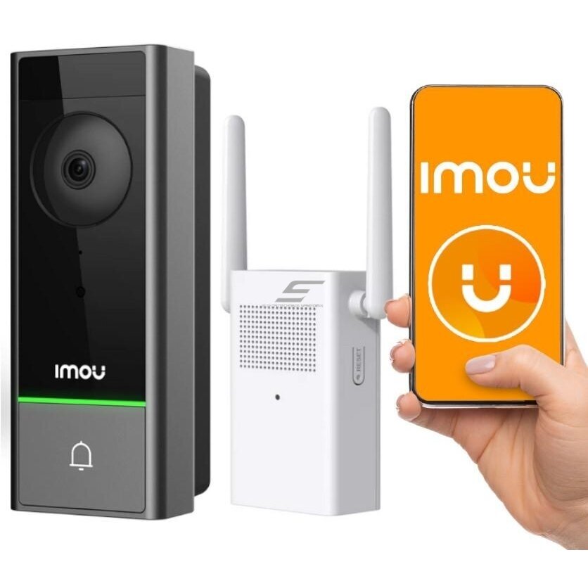 Inteligentny | Bezprzewodowy dzwonek do drzwi z kamerą 5MP | IP65 | Wi-Fi | DB60-kit IMOU 3