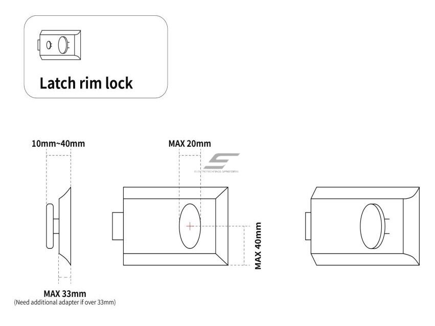 Išmani spyna | priedas esamam mechaniniam durų užraktui | su IC kortelių skaitytuvo | PIN kodo | programėlės atrakinimu | 136x63x48mm | juoda 5