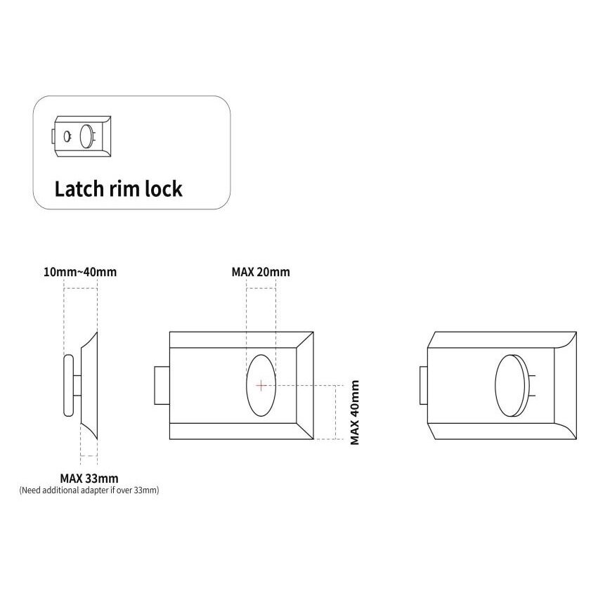 Smart lock | add-on for an existing mechanical door lock | IC card reader | PIN code | app unlocking | 136x63x48mm | black 5 Smart lock | add-on for an existing mechanical door lock | IC card reader | PIN code | app unlocking | 136x63x48mm | black 5
