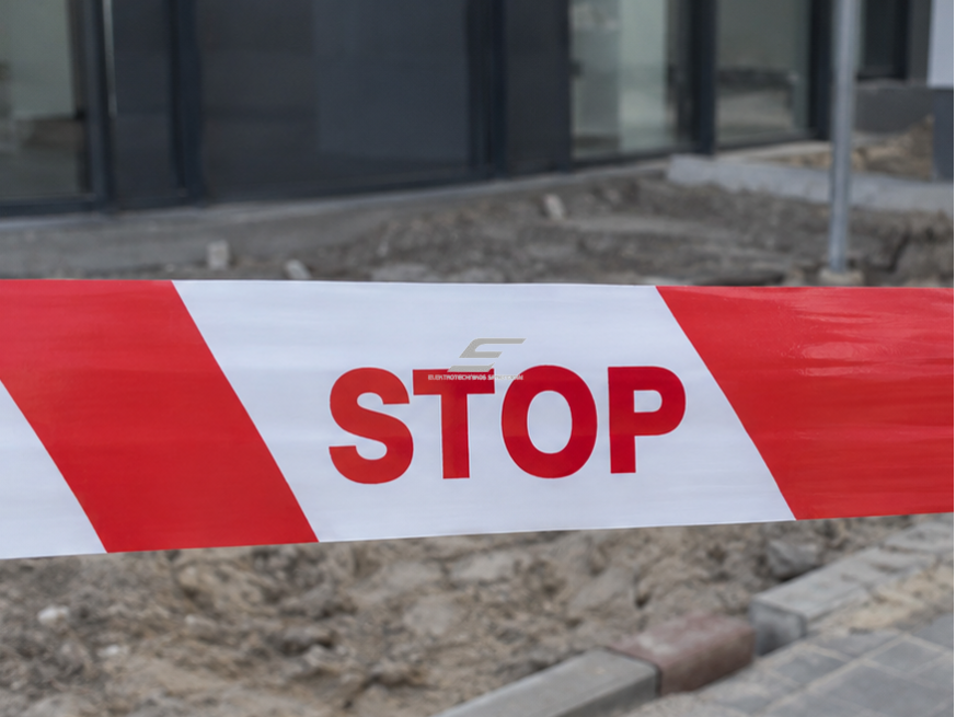 Įspėjamoji juosta "STOP" | 75mm | raudona/balta | 4773005409074 1