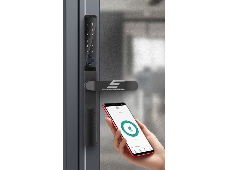 Išmani durų spyna su kortelių skaitytuvo | piršto antspaudo | PIN kodo | TUYA Wi-Fi programėlės | rakto atrakinimu | 315x127mm | juoda | IP66 3 Išmani durų spyna su kortelių skaitytuvo | piršto antspaudo | PIN kodo | TUYA Wi-Fi programėlės | rakto atrakinimu | 315x127mm | juoda | IP66 3