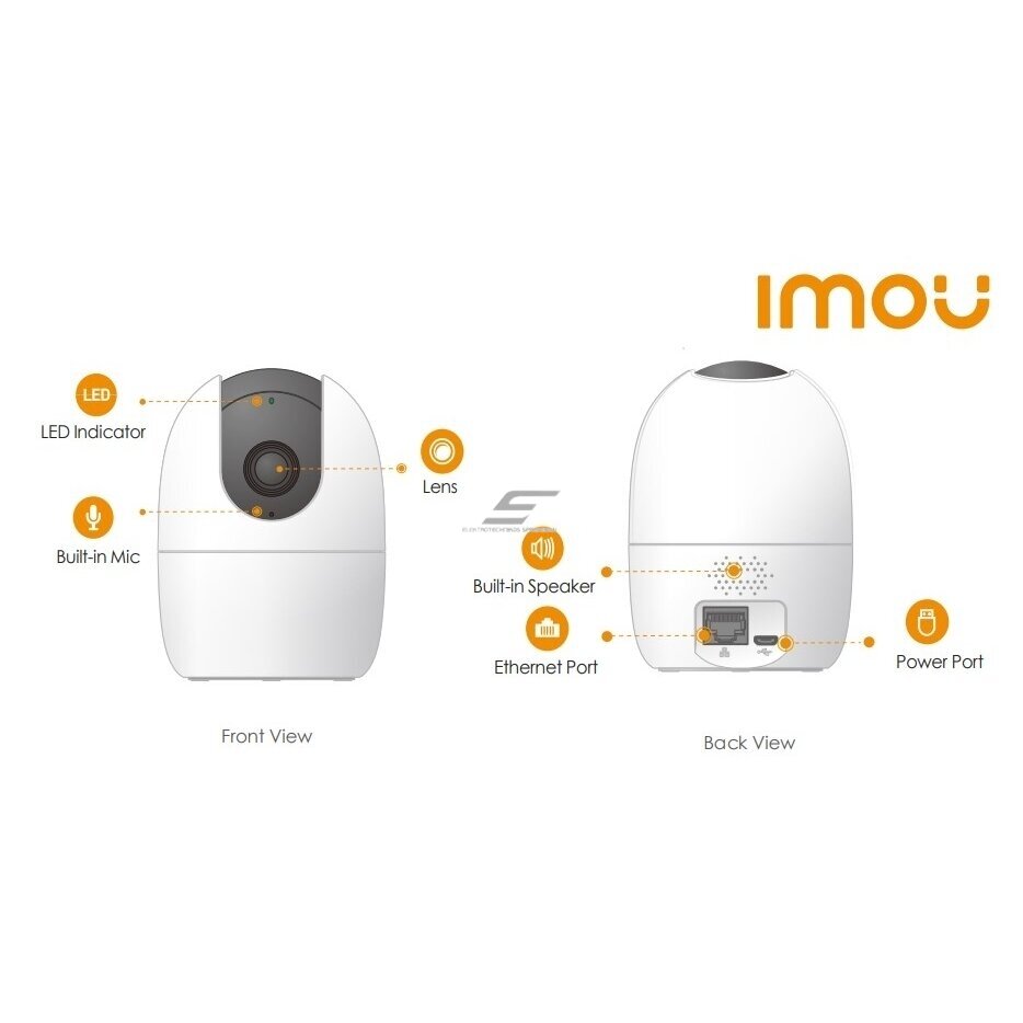 Nutikas | videovalve IP-kaamera 2MP | PT | Wi-Fi | IPC-A22EP-L IMOU 2