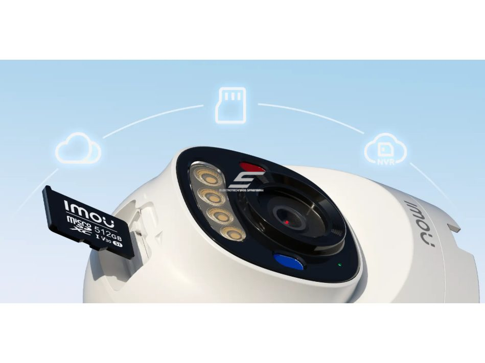 PoE IP vaizdo stebėjimo kamera | 5MP 3K | Turret tipo | IP67 | naktinis matymas iki 30 m | žmogaus ir transporto aptikimas | MicroSD iki 512GB | IMOU | PS8D 1