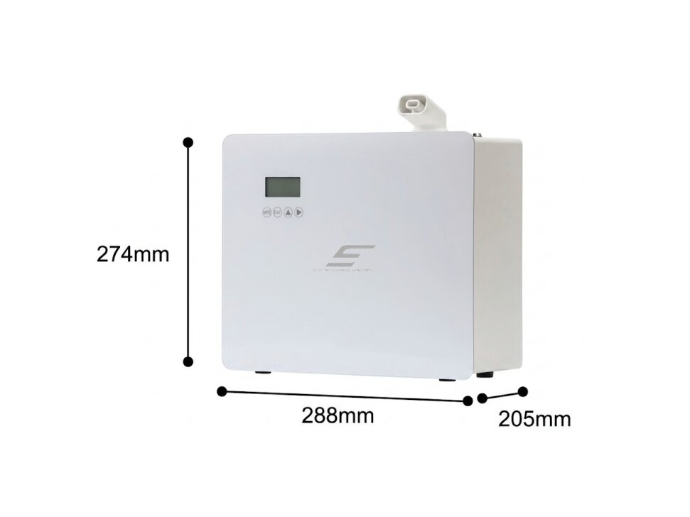 Išmanus aromato difuzorius | 15 W | 1000 ml | 3000–4000 m³ | valdymas programėle | HVAC jungtis | pastatomas | 288×205×274 mm | baltas | ES-MLK-U10 3