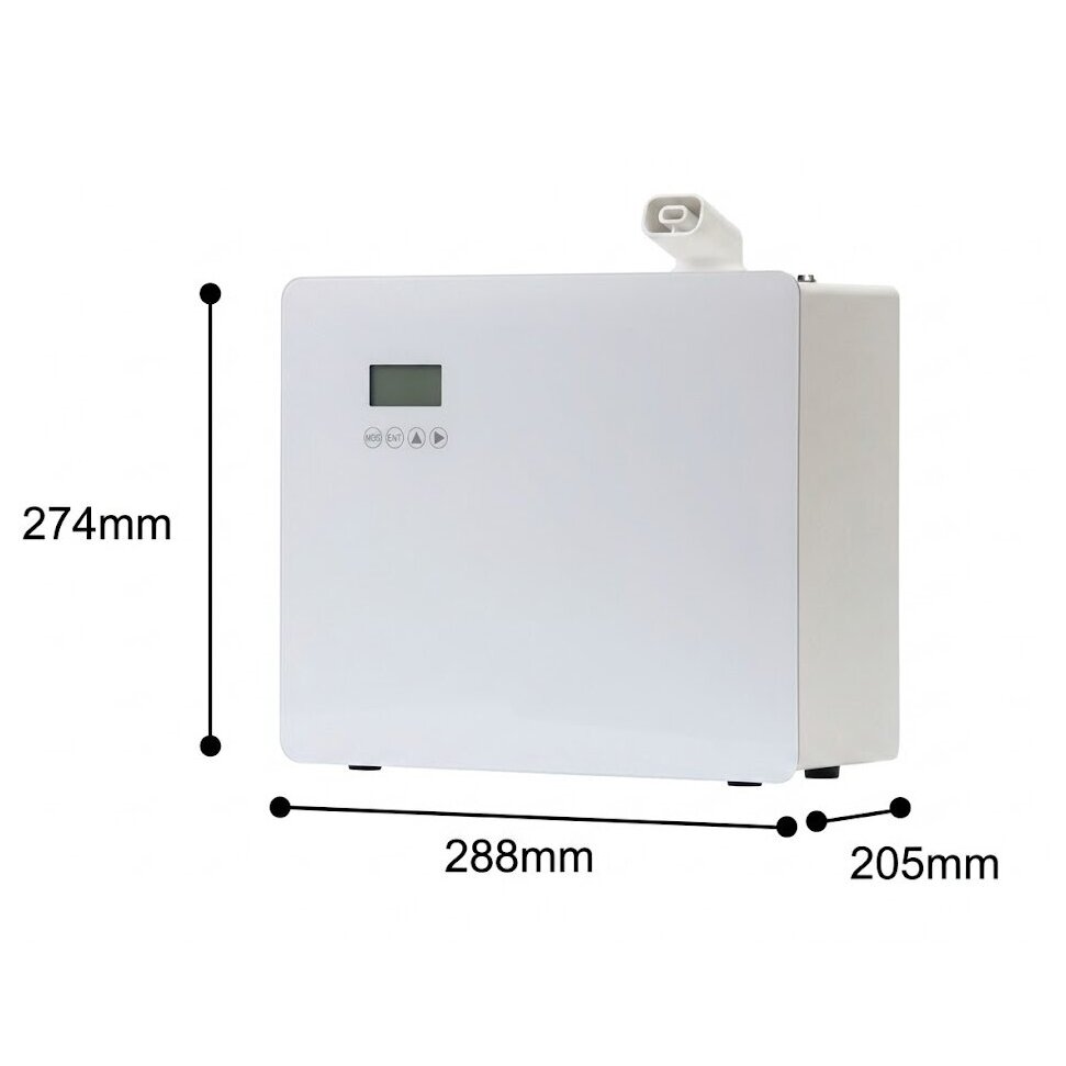 Nutikas kommertslik aroomidifuuser | 15W | 1000 ml | HVAC süsteemidele | 3000–4000 m³ | kahe vedeliku atomiseerimine | 288x205x274 mm | metallist | vabalt seisev | valge 3