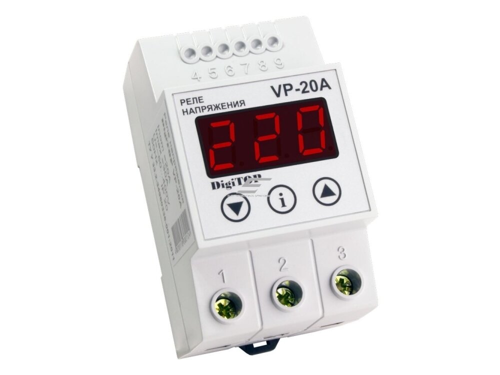 Modulinė | skaitmeninė įtampos kontrolės relė | 1F | 25A | DIN | DigiTop | VP-25A