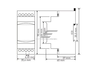 Modulinė įtampos kontrolės ir fazių sekos apsaugos relė | 5A | 230VAC | mechaninė | DIN Modulinė įtampos kontrolės ir fazių sekos apsaugos relė | 5A | 230VAC | mechaninė | DIN