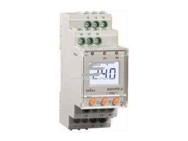 Modulinė | skaitmeninė įtampos kontrolės relė | 3F | 85-270VAC/DC | 2NO/NC | DIN | Selec | 900VPR-BL-U-CE Modulinė | skaitmeninė įtampos kontrolės relė | 3F | 85-270VAC/DC | 2NO/NC | DIN | Selec | 900VPR-BL-U-CE