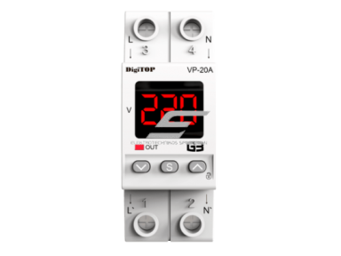 Modulinė | skaitmeninė įtampos kontrolės relė | 1F | 20A | DIN | DigiTOP | G3R | VP-20A Modulinė | skaitmeninė įtampos kontrolės relė | 1F | 20A | DIN | DigiTOP | G3R | VP-20A