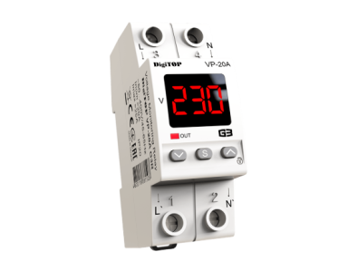 Modulinė | skaitmeninė įtampos kontrolės relė | 1F | 20A | DIN | DigiTOP | G3R | VP-20A Modulinė | skaitmeninė įtampos kontrolės relė | 1F | 20A | DIN | DigiTOP | G3R | VP-20A