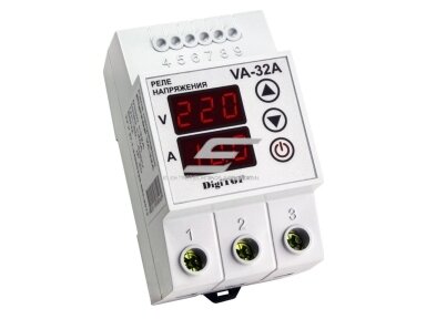 Modulinė | skaitmeninė įtampos kontrolės relė | 1F | 32A | DIN | DigiTop | VA-32A Modulinė | skaitmeninė įtampos kontrolės relė | 1F | 32A | DIN | DigiTop | VA-32A