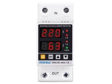 Modulinė | skaitmeninė įtampos kontrolės relė | 1F | 63A | 230V | DIN | ETVPS1-63C Modulinė | skaitmeninė įtampos kontrolės relė | 1F | 63A | 230V | DIN | ETVPS1-63C